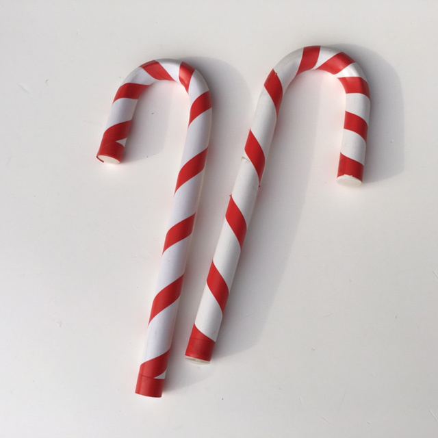 LOLLY, Candy Cane Red & White 30cm H (Hook End)